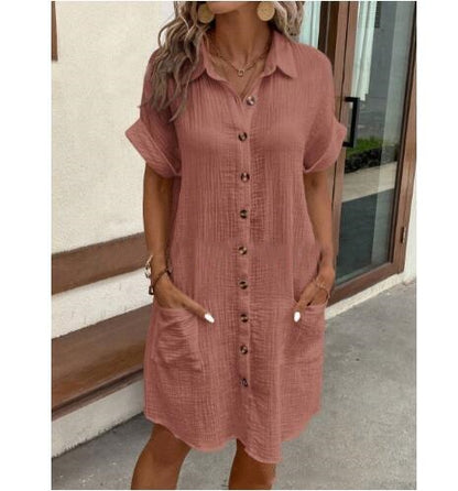 Robe chemise pour femmes avec poches pratiques et design bouton élégant Chic und Stil