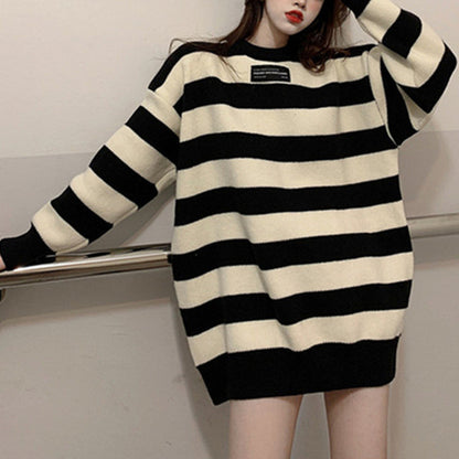 Pull confortable pour femmes avec de larges rayures et un matériau doux Chic und Stil