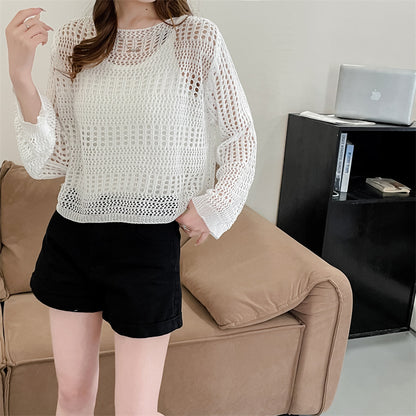 Dames Chunky Tricot Pull à mailles ouvertes Chic und Stil