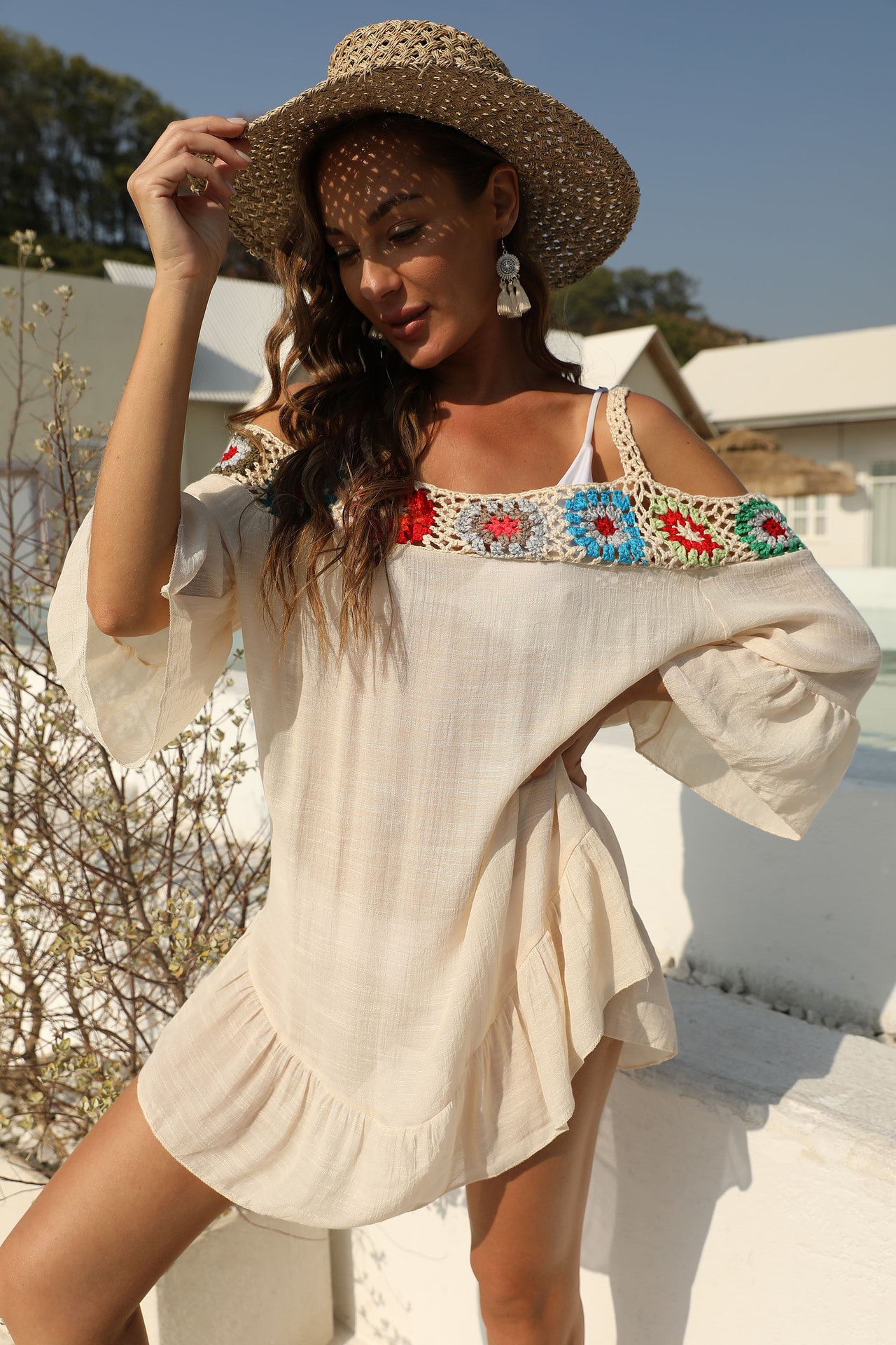 Robe de plage en dentelle bohème pour femmes Chic und Stil