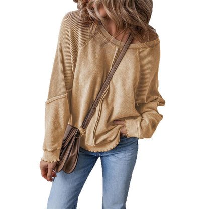 Pull femme décontracté avec décolleté large Chic und Stil