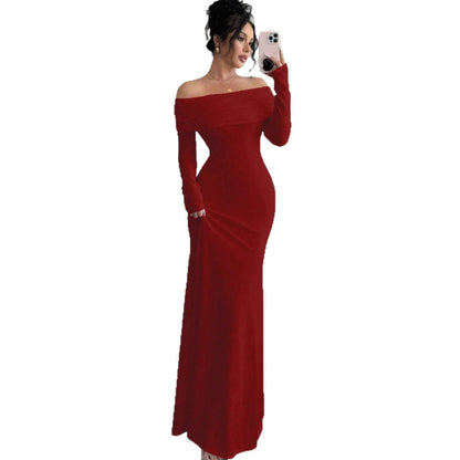 Robe maxi élégante sans épaule pour femmes avec des détails raffinés au dos Chic und Stil