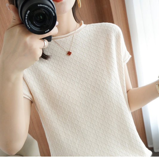 Top décontracté en tricot texturé Chic und Stil pour femmes