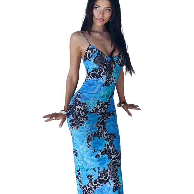 Robe maxi à enfiler imprimée florale pour femmes Chic und Stil 1751429440