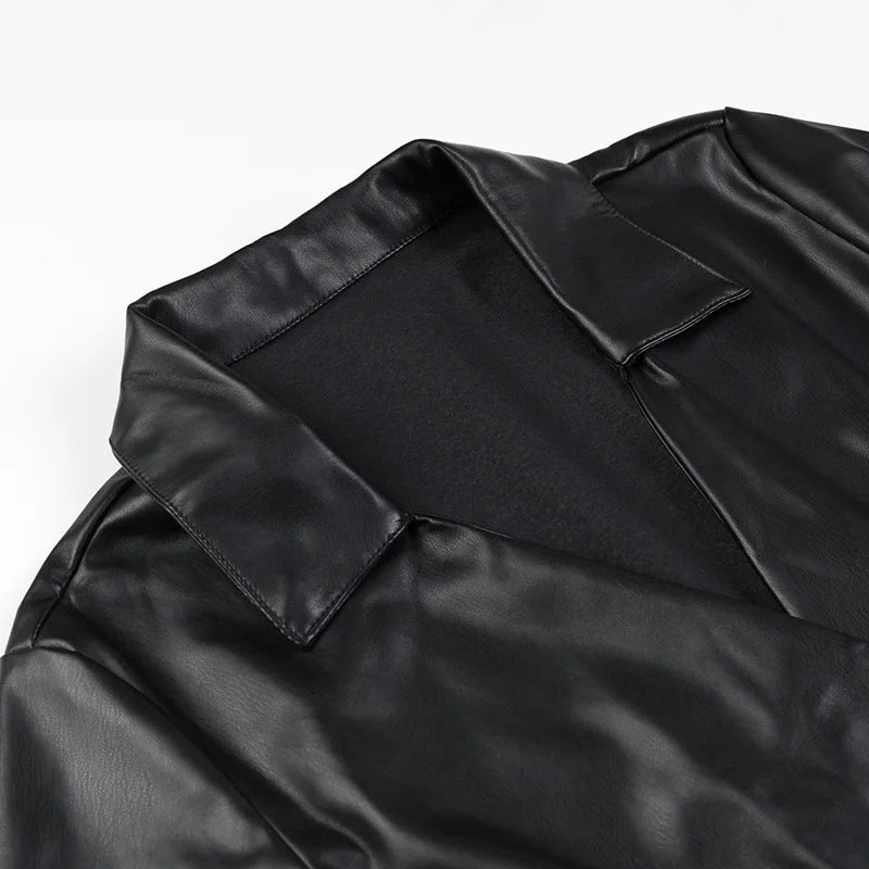 Ladies faux leather coat Chic und Stil