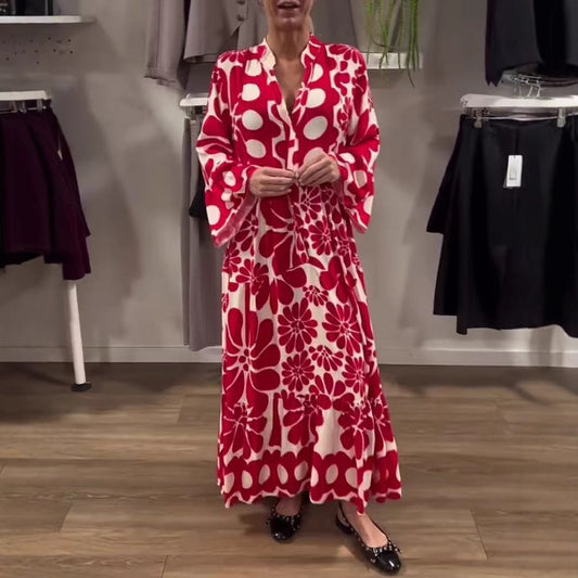 Robe maxi femme avec motif floral et coupe ample Chic und Stil