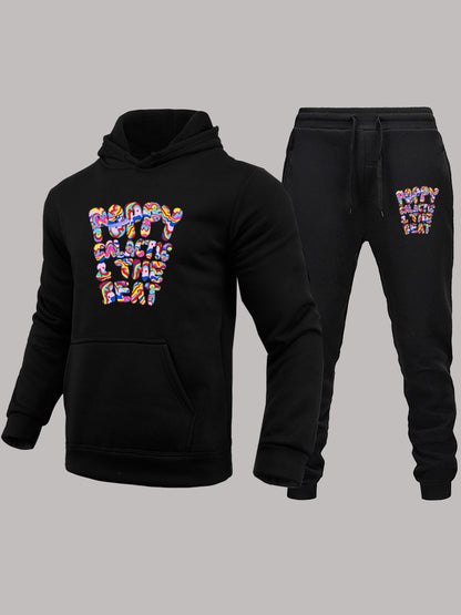 Hoodie and jogger pants set for ladies with modern graphic design Chic and Style