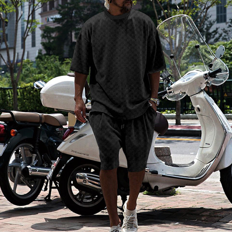 Ensemble d'été confortable pour hommes avec T-shirt oversize et shorts Chic und Stil