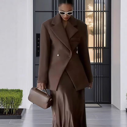 Dames Élégante et stylée veste double boutonnage Chic und Stil