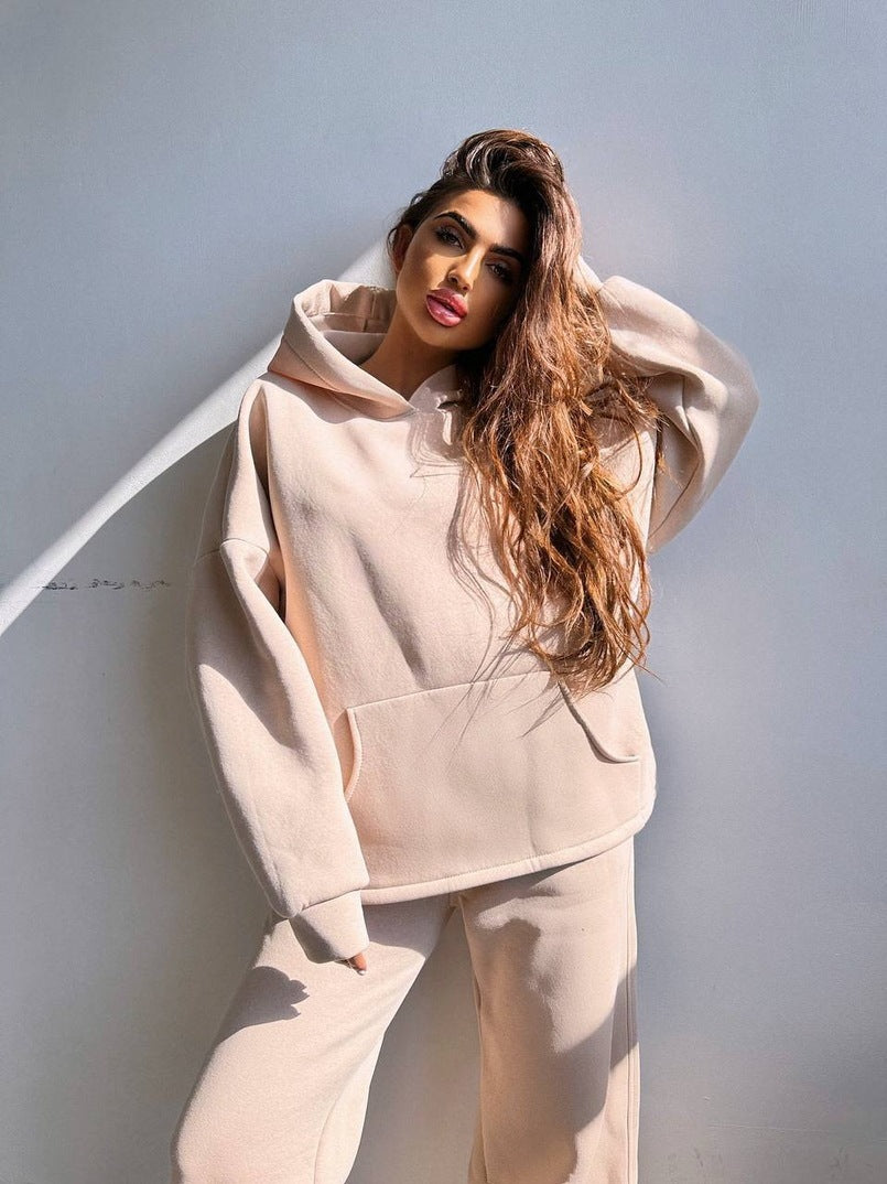 Casual hoodie set for women and palazzo pants Chic und Stil