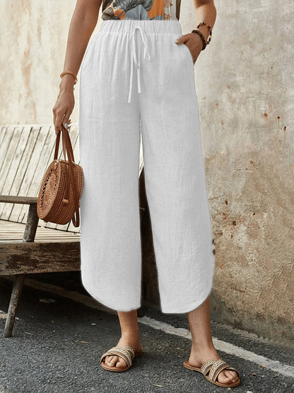 Wide linen pants for ladies Chic and Style