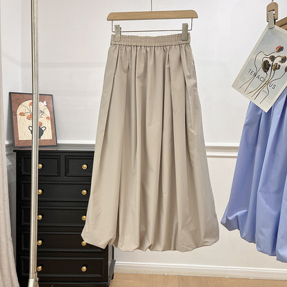 Jupe midi élégante pour femmes avec taille élastique et coupe volumineuse Chic & Stil