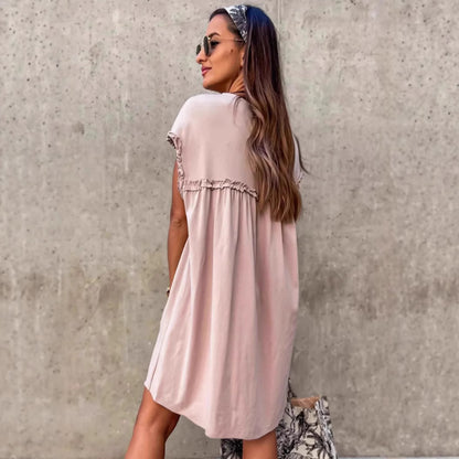 Robe d'été décontractée pour femmes avec des détails volantés et une coupe ample Chic und Stil
