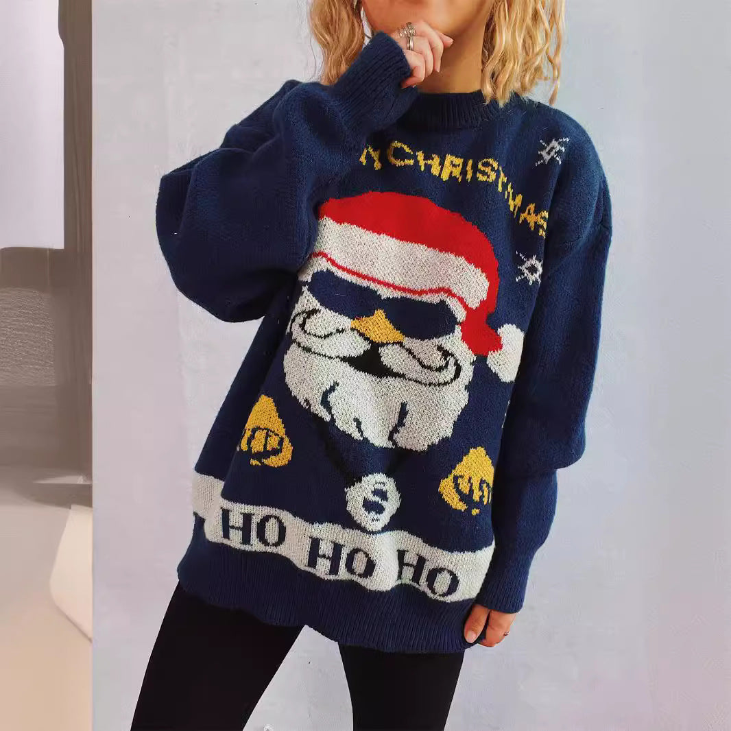 Pull de Noël pour femmes avec motif festif et coupe oversized Chic und Stil