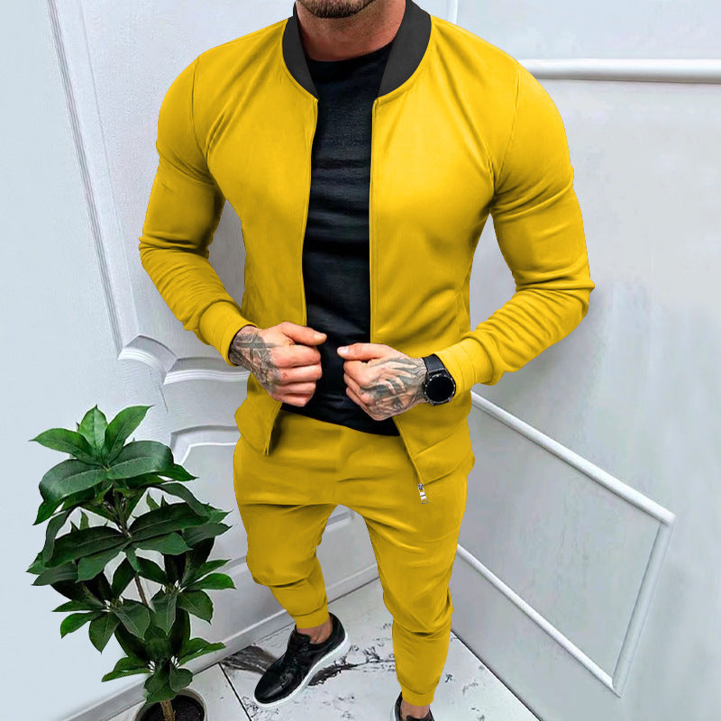 Costume de jogging pour hommes 2 pièces avec fermeture éclair moderne Chic und Stil