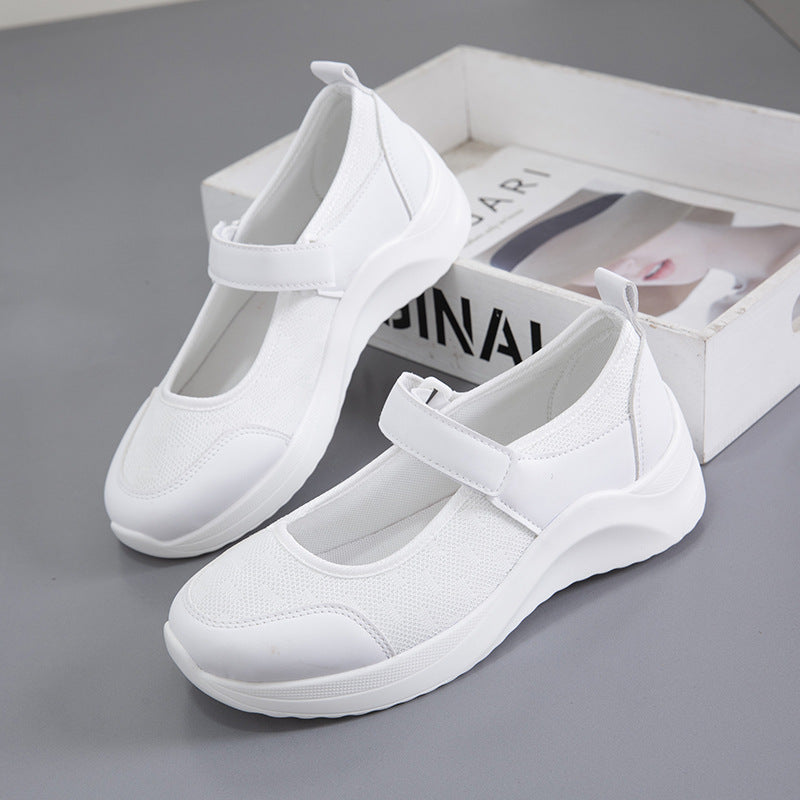 Chaussures à lacets confortables pour dames avec fermeture velcro et surface en maille respirante Chic und Stil