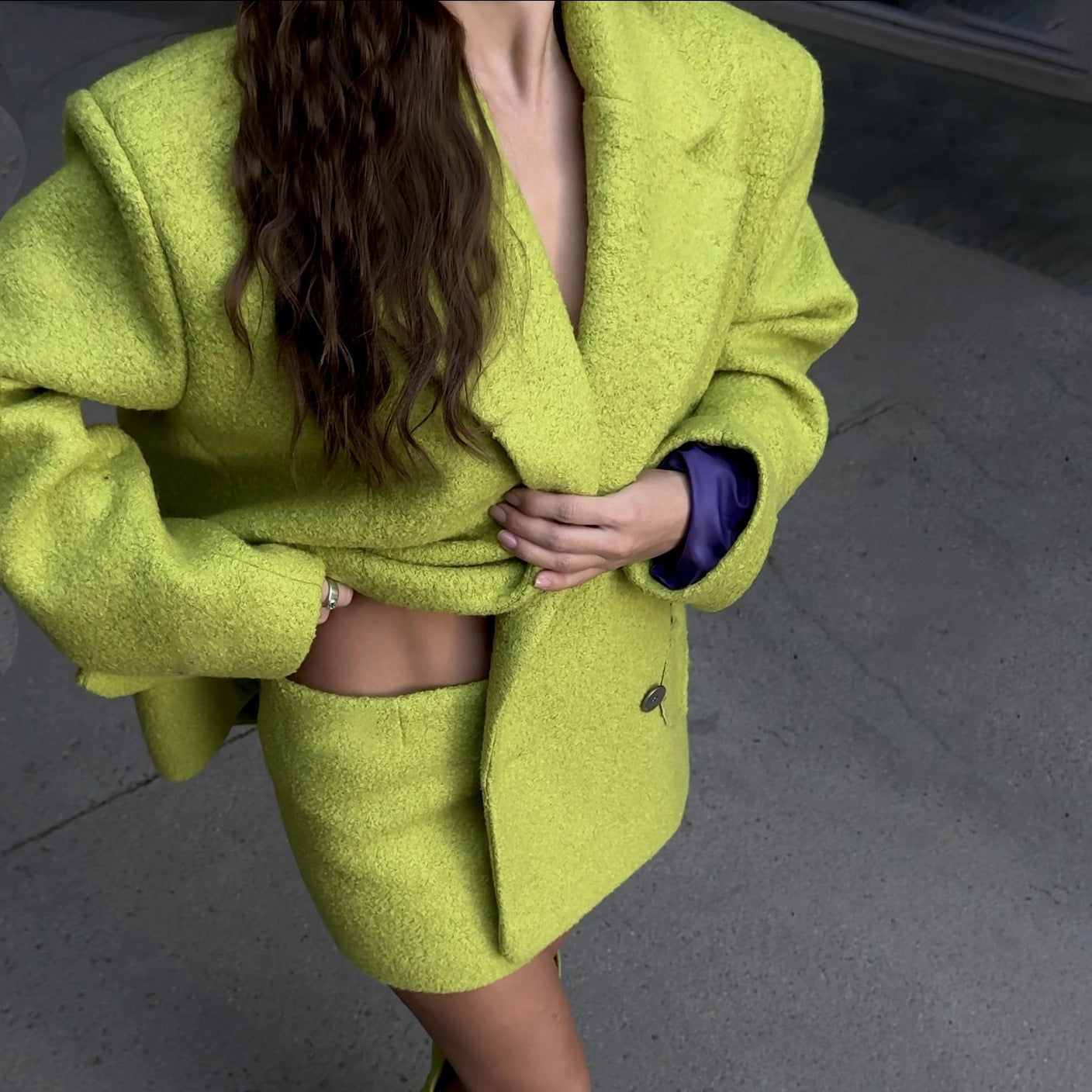 Dames Blazer Oversized en matériau structuré Chic und Stil