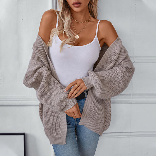 Cardigan décontracté pour dames avec décolleté en V et motif texturé Chic und Stil