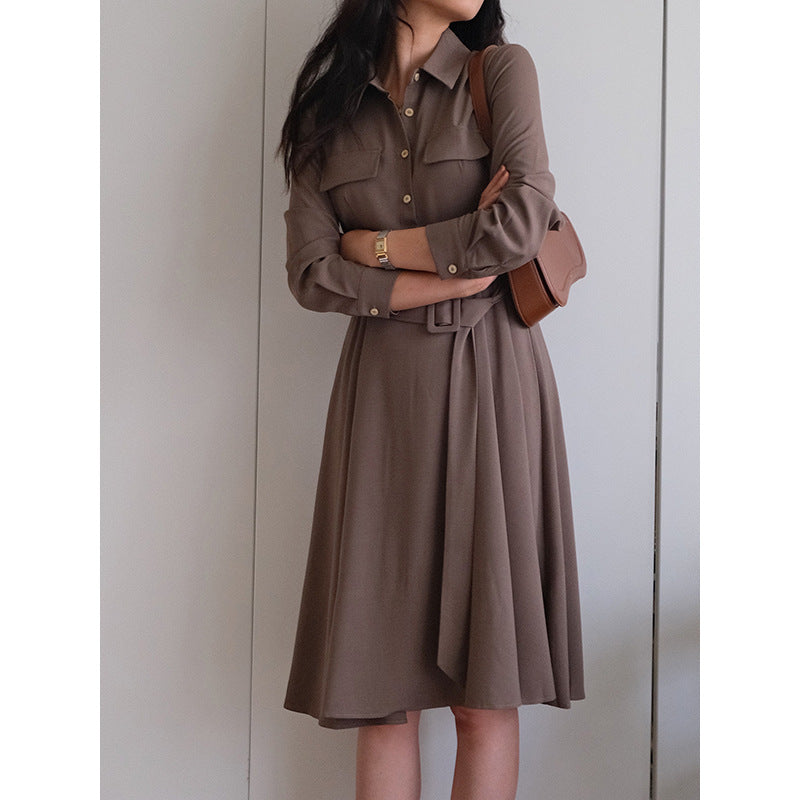 Robe chemise midi femme avec ceinture Chic und Stil