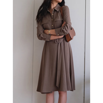 Robe chemise midi femme avec ceinture Chic und Stil