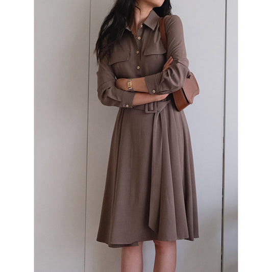 Robe chemise midi femme avec ceinture Chic und Stil