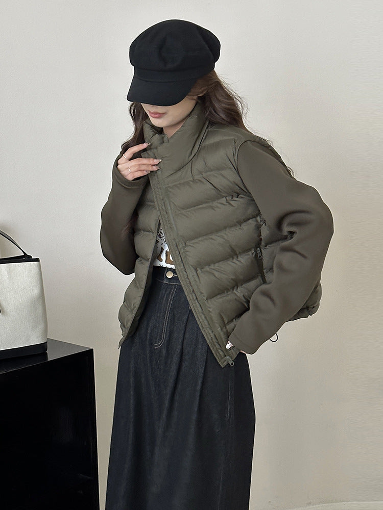 Dames gilet matelassé léger avec poches et coupe moderne Chic und Stil