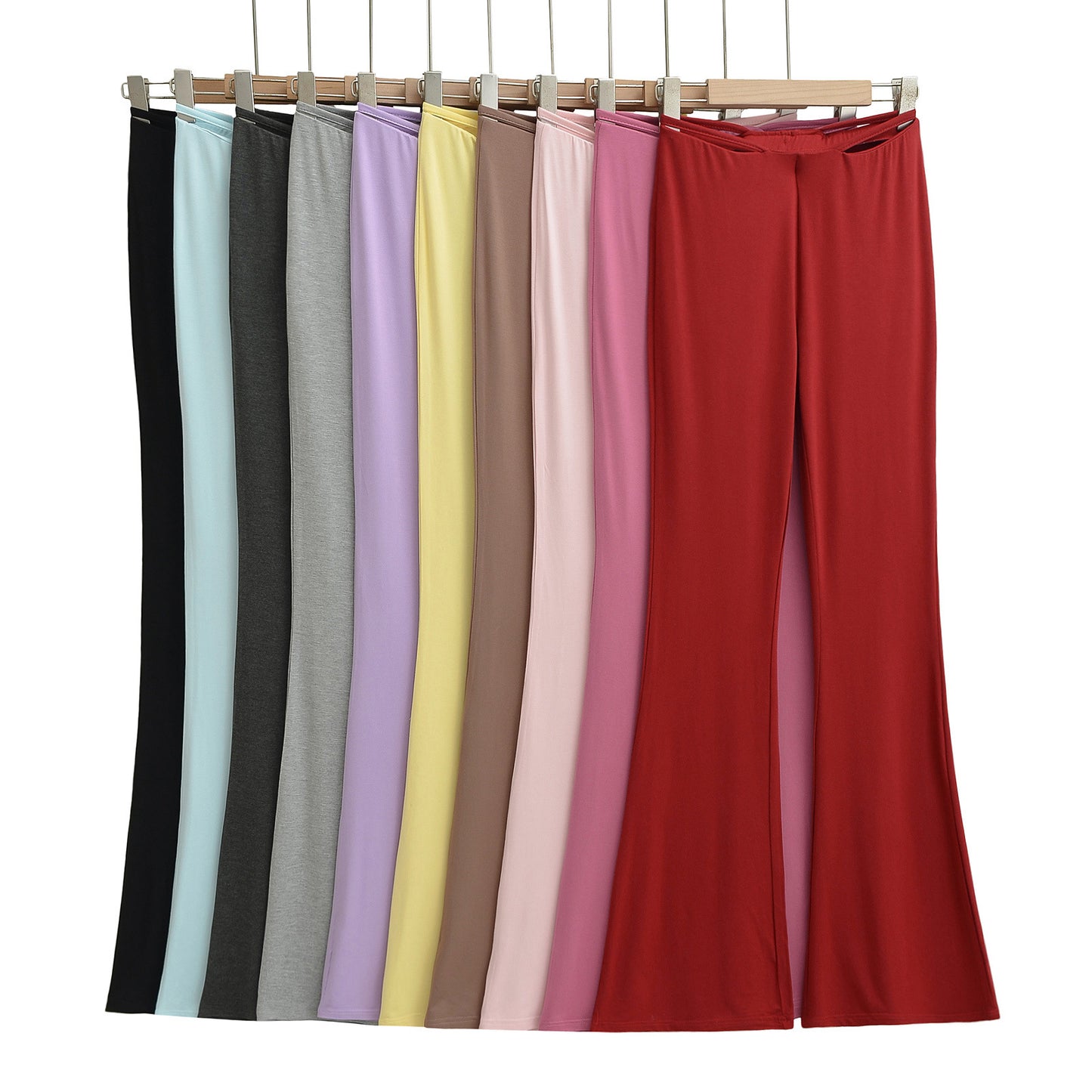 Elegant flared pants for women with a high waist and practical side pockets Chic and Style