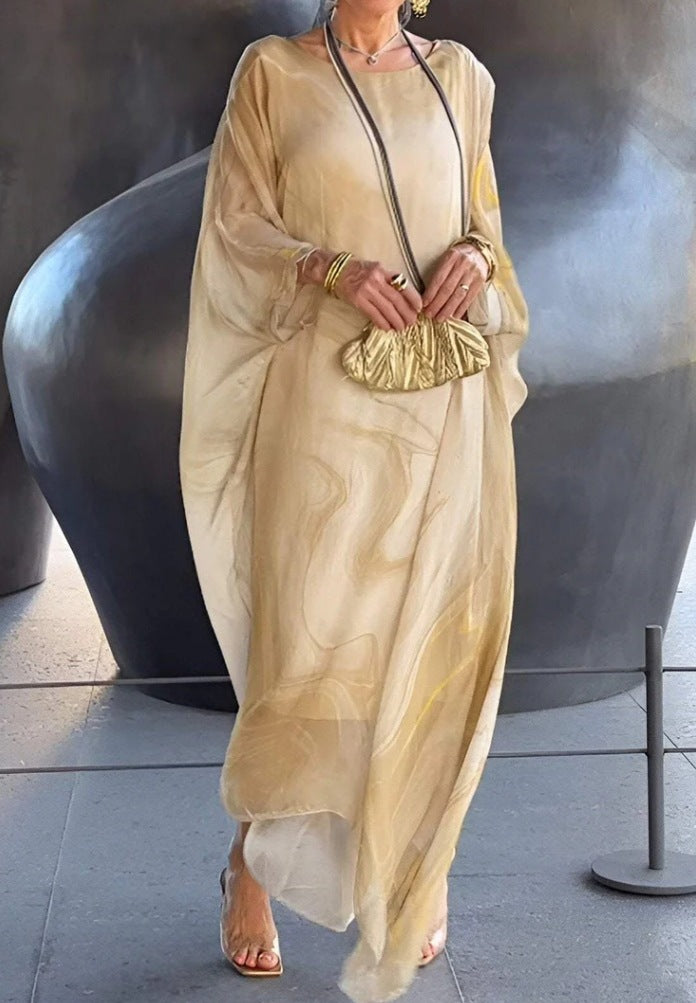 Robe kaftan fluide pour femmes avec un motif accrocheur Chic und Stil