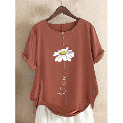 T-shirt brodé de loisirs pour femmes Chic und Stil