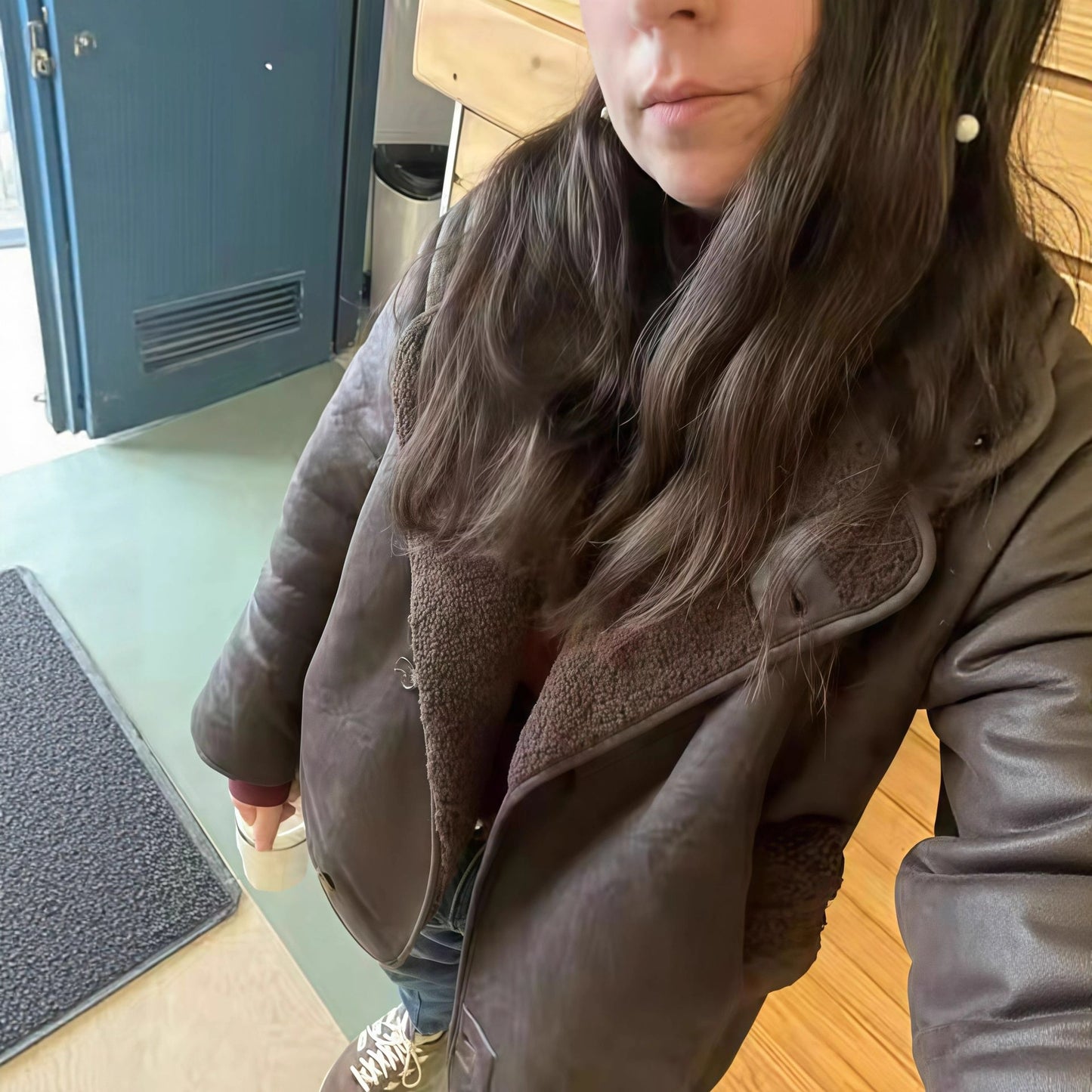 Dames élégante veste oversized avec doublure douce et structure raffinée Chic und Stil