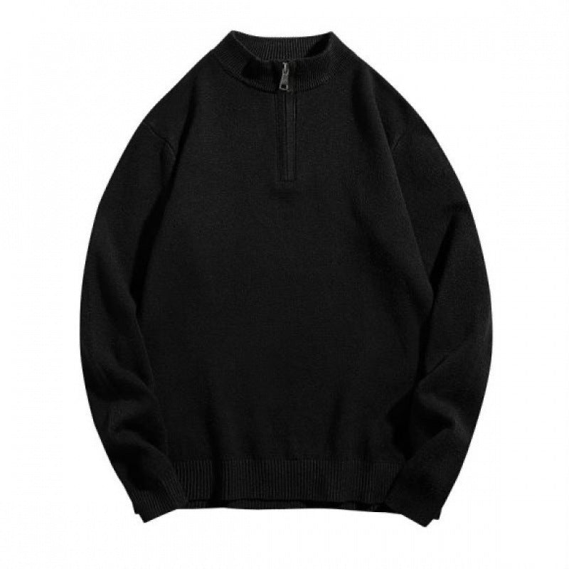 Comfortable turtleneck pullover for men with zip Chic und Stil
