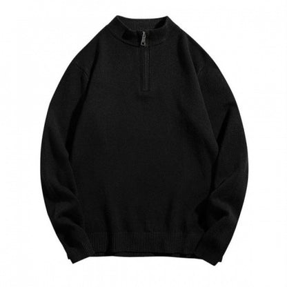 Comfortable turtleneck pullover for men with zip Chic und Stil