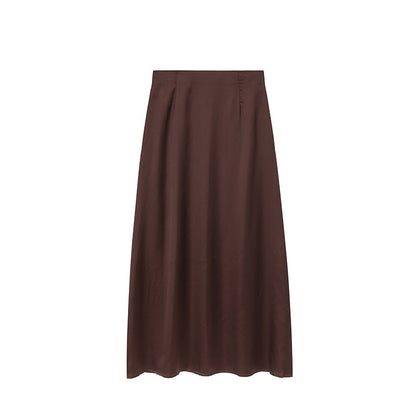 Jupe Maxi en Satin Femmes Chic und Stil