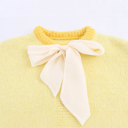 Dames pull-over confortable avec fermeture à nœud Chic und Stil