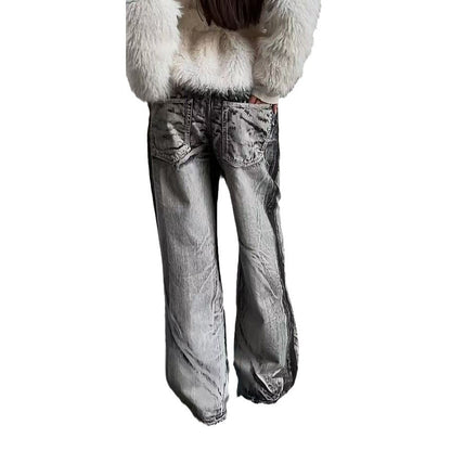 Baggy Jeans for women with a unique bicolored design Chic and Style