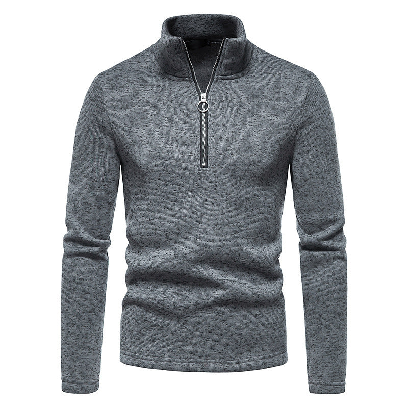 Pull sportif pour hommes avec col montant et fermeture éclair innovante Chic und Stil
