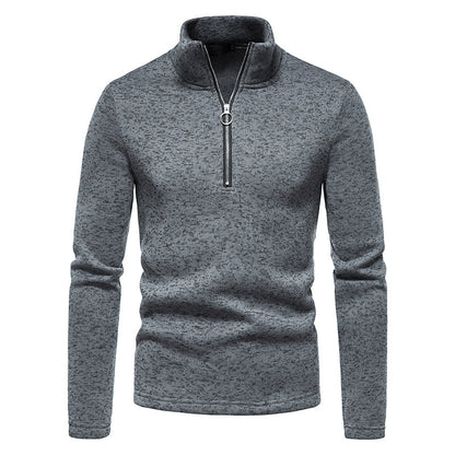 Pull sportif pour hommes avec col montant et fermeture éclair innovante Chic und Stil