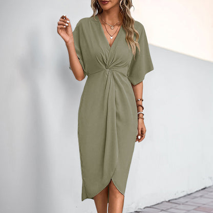 Robe enveloppante élégante à décolleté en V pour femmes Chic und Stil