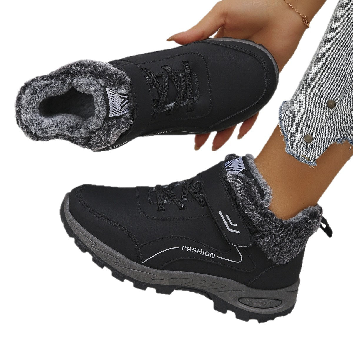 Bottes d'hiver pour femmes avec doublure chaude et semelle antidérapante Chic und Stil