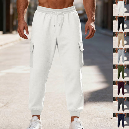 Men's Cargo Jogging Pants with Elastic Waistband and Practical Pockets Chic and Style