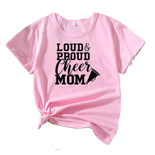 T-shirt graphique Mama Cheerleading Femme Chic und Stil