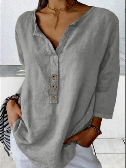 Chemise blouse pour femmes avec patte de boutonnage décontractée Chic und Stil