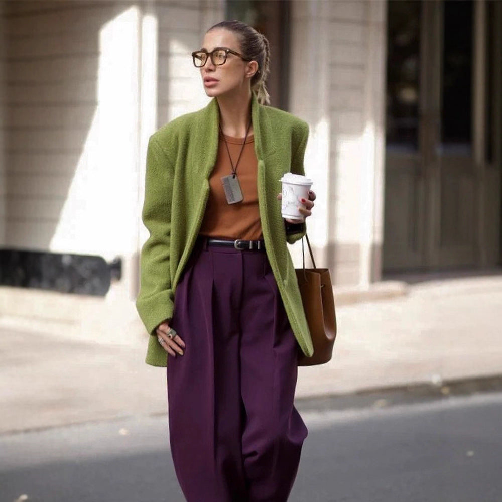 Blazer oversize décontracté pour femmes en matériau de haute qualité Chic und Stil