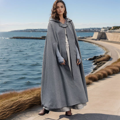 Dames élégant cape à capuche avec fermeture ajustable Chic und Stil