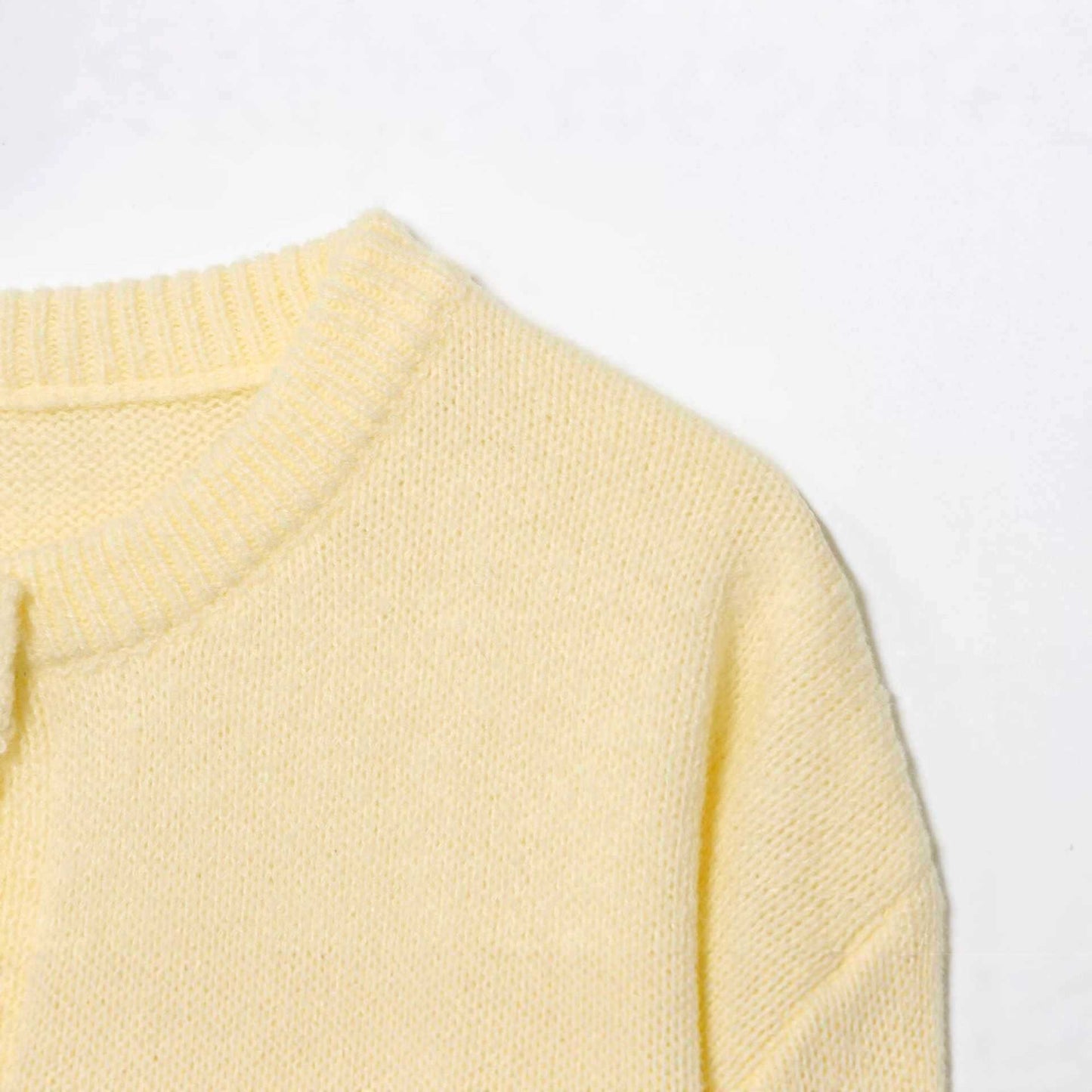 Damen weiche Strickjacke mit Knopfleiste und ballonförmigen Ärmeln Chic und Stil