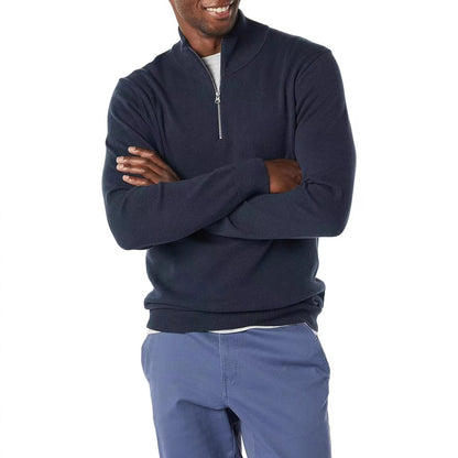 Elegant pullover for men with a turtleneck and full zipper Chic and Style