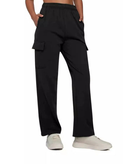 Pantalon cargo pour femmes avec jambe large et poches latérales pratiques Chic und Stil