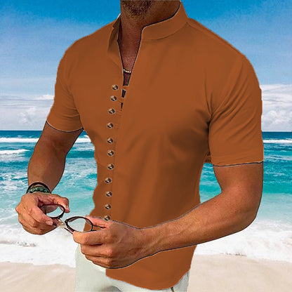 Chemise à col mandarin pour hommes Chic und Stil