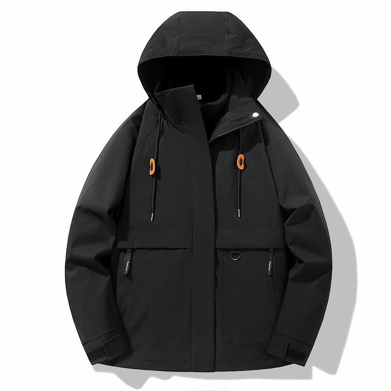 Functional jacket for men with adjustable hood and waterproof material Chic and Style