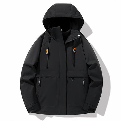 Functional jacket for men with adjustable hood and waterproof material Chic and Style